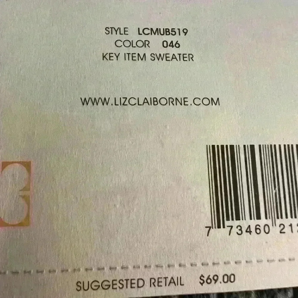 Liz Claiborne NWT Women’s XL Gray long sleeve sweater - Picture 5 of 5